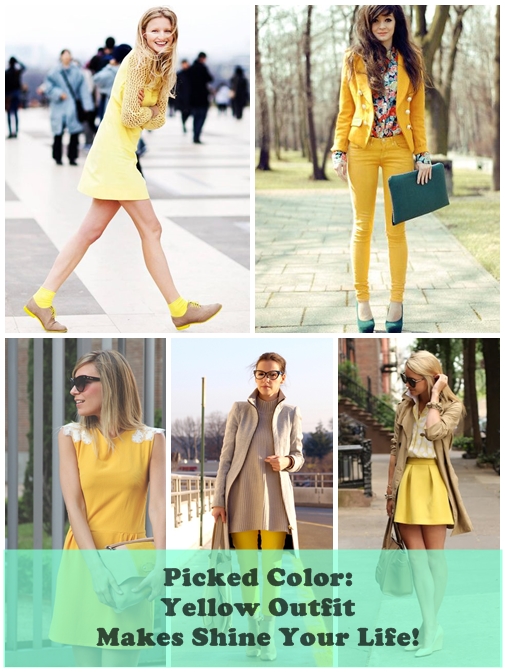 Picked Color Yellow Outfit Makes Shine Your Life!