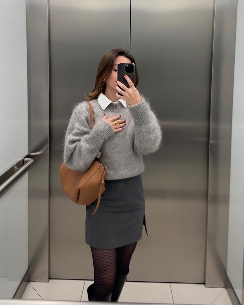 Chic Outfit Ideas To Wear Grey For Fall/Winter 2023