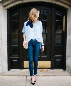 Fashionable Looks With Jeans Outfit Inspired By French Girls