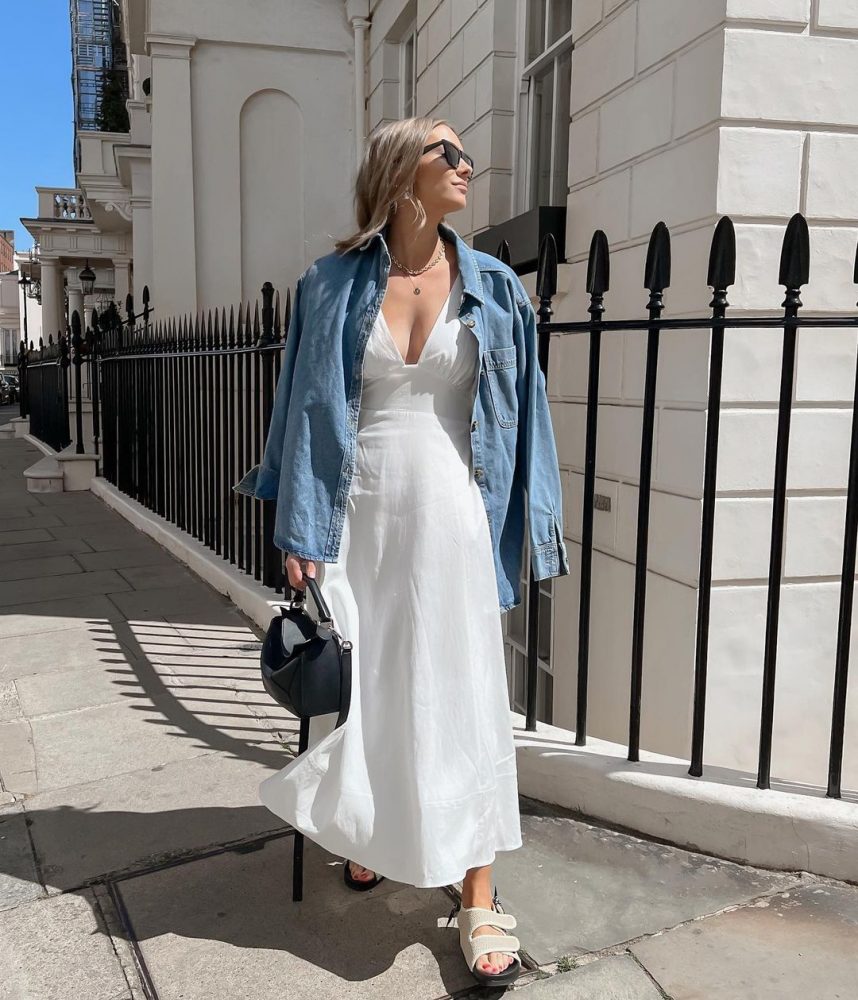 How to Style Back White Dresses Trend This Summer 2022