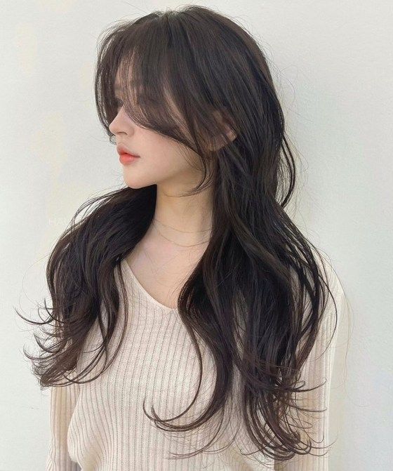 30+ Cute Fringe Hairstyles For Your New Look : Textured Hair Cut with Bangs