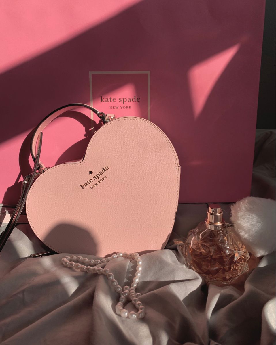 Kate+Spade+Heart+Pink+Crossbody+Love+Shack+3d+Leather+Valentines+