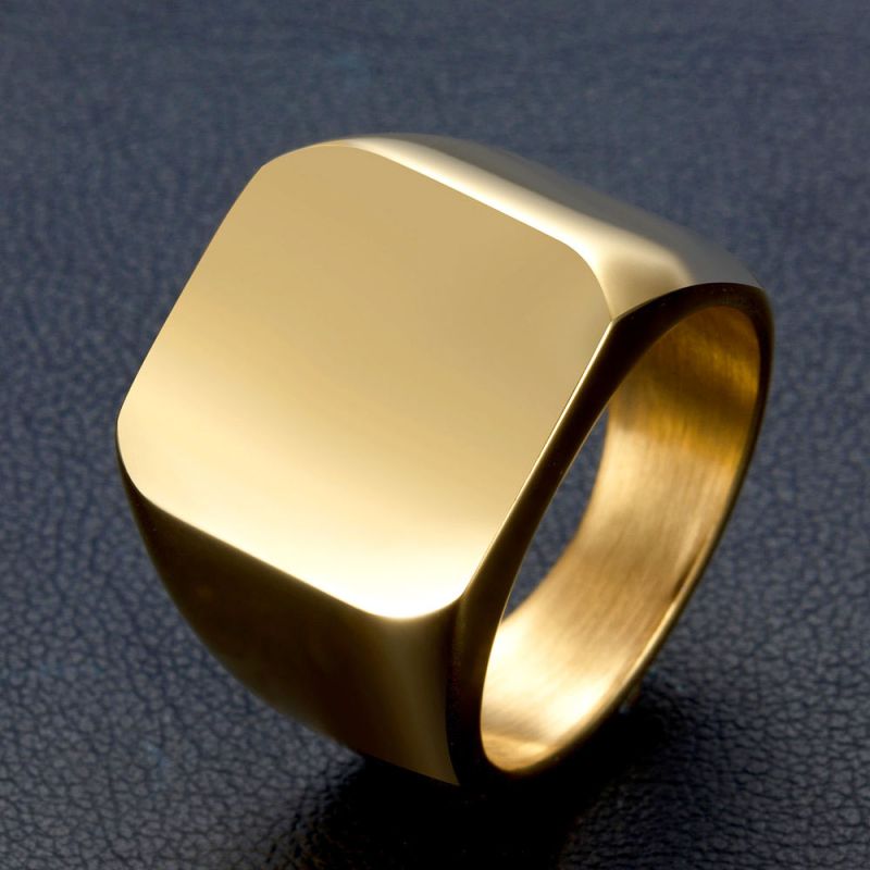 Helloice 18K Gold Finish Stainless Steel Ring