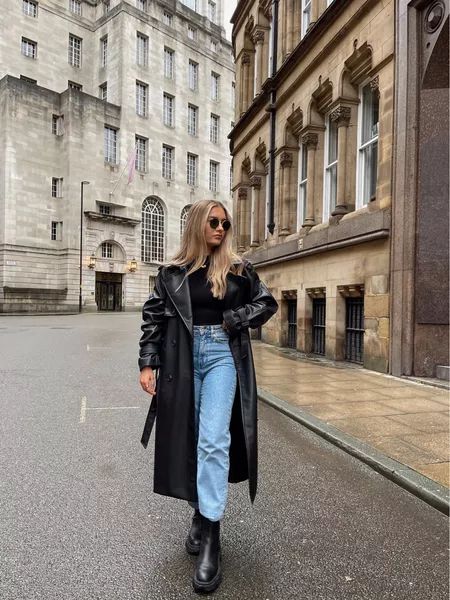 How To Style The Leather Coat Trend That People Are Wearing Now