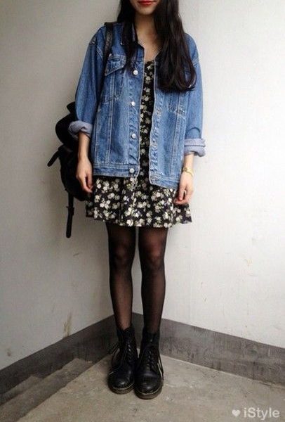 How To Be A Chic Teenager - Dress Styling Ideas With Denim Jacket