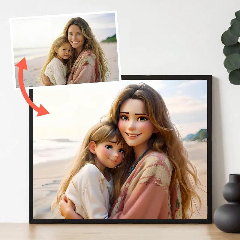 Personalized Picture Frame Cartoon Style Wonderful Gift for Family