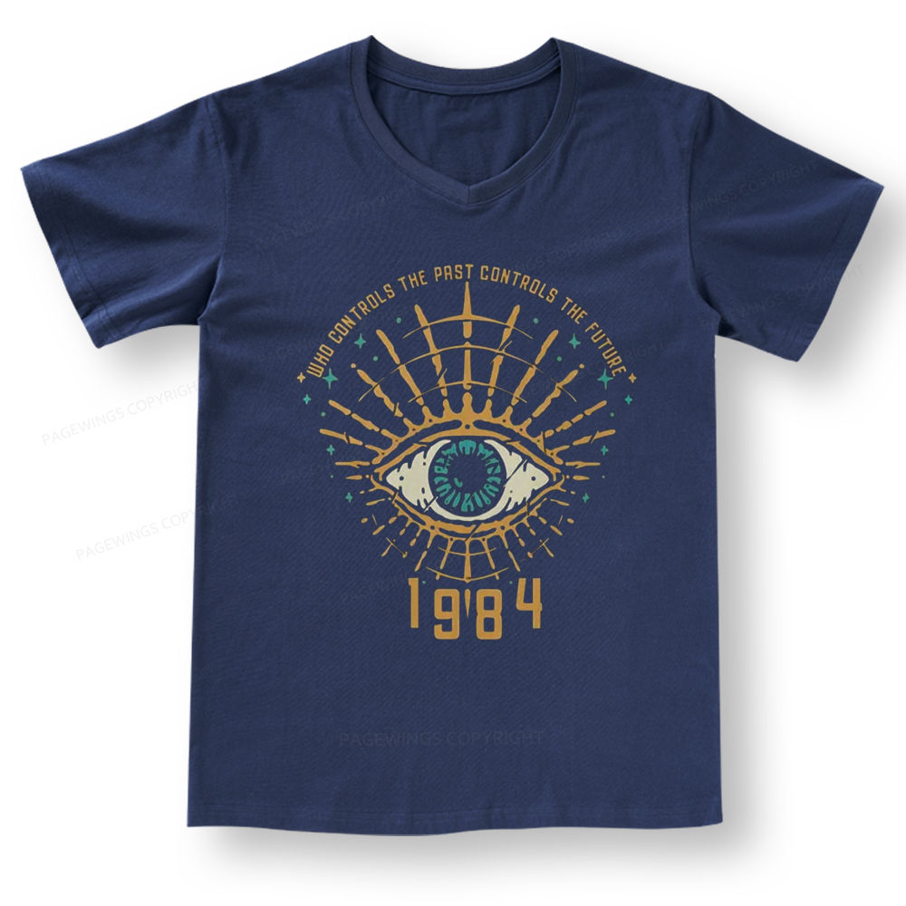 Pagewings George Orwell 1984 V-neck T-shirtPagewings George Orwell 1984 V-neck T-shirt